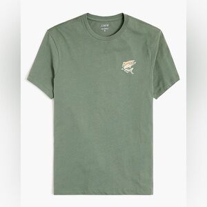 J.Crew Factory Fly Fishing Graphic Tee Mens XL Green Trout Shirt Outdoors NWT